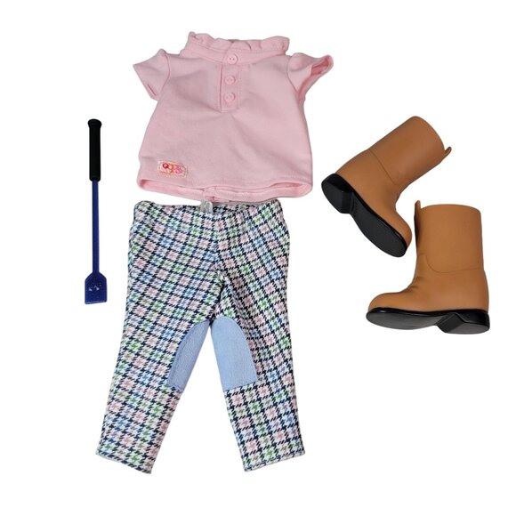 Our Generation Horse Riding Outfit Well Groomed Dressage 18" Pant Top Crop 5 PCS - Picture 3 of 12